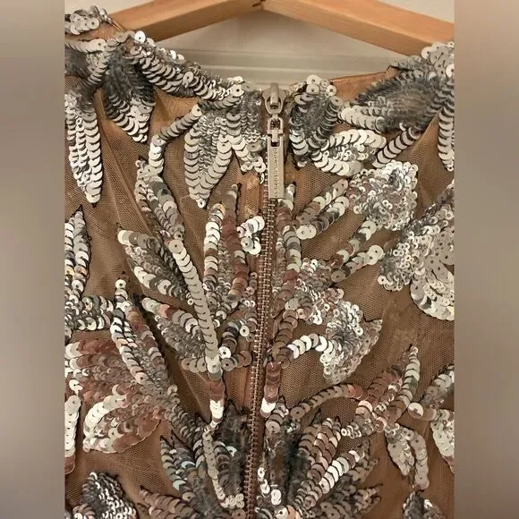 NWOT BRONX AND BANCO Violet Maxi Dress in Dark Silver, wedding guest dress - Picture 13 of 16